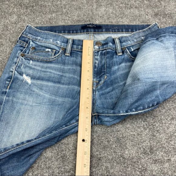 Fidelity light wash rolled ankle denim Jeans Size 30 - Picture 3 of 12